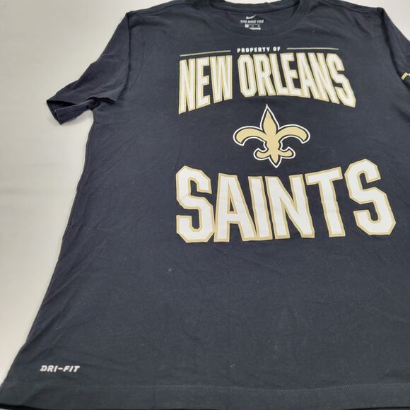 The Nike Tee Dri-Fit Men's Black New Orleans Saints T Shirt Size XL 110224-0955 - Picture 3 of 6